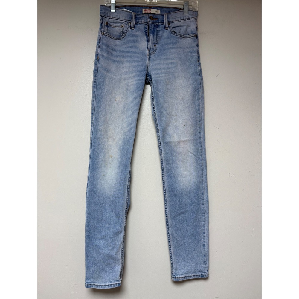 Levi‎ Strauss Signature Slim Fit Light Wash Denim Jeans Mens W30 L32